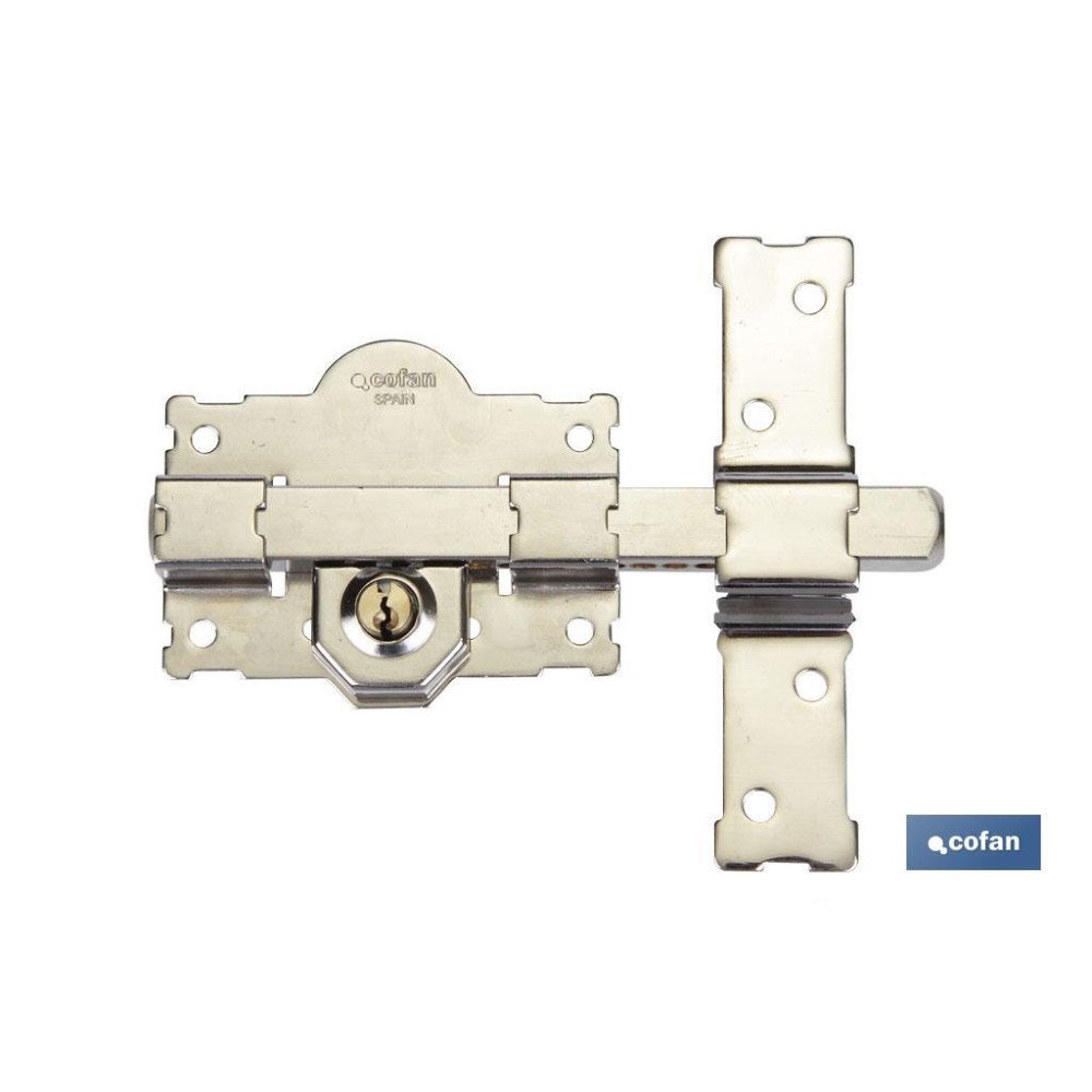 CERROJO LLAVE/LLAVE NIQUELADO L/105 - 50 mm (PACK: 1 UDS)