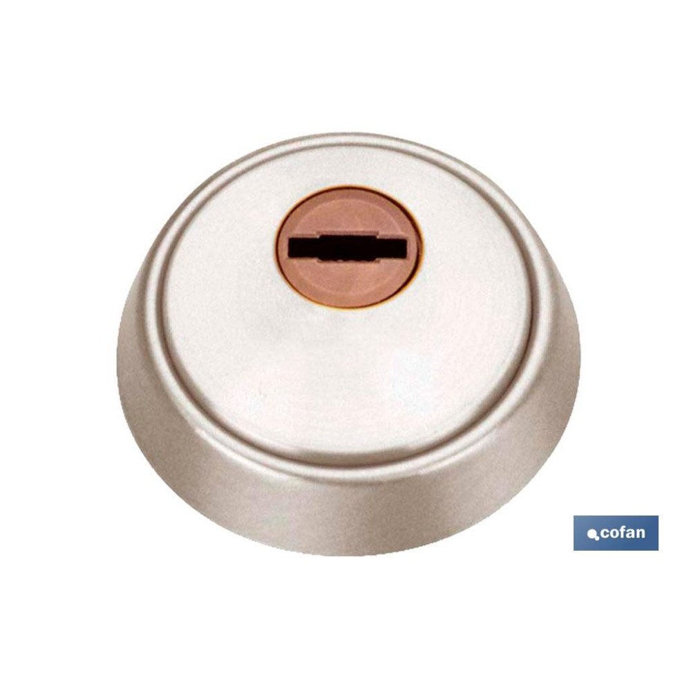 Escudo Antitaladro cerrado+tornillos- Níquel Mate (PACK: 1 UDS)