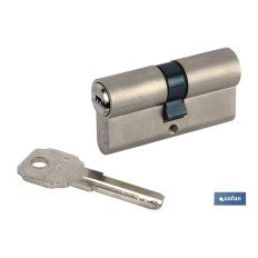 CILINDRO DE SEGURIDAD DE NÍQUEL PARA LLAVE NORMAL 35/35 NIQUEL-LEVA LARGA (PACK: 1 UDS)