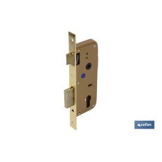 Cerradura Embutir+cerradero D85 E50- Latón (P/Madera) (PACK: 1 UDS)