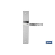 JUEGO MANIVELA CON PLACA ALU-ZAMAK NIQUEL (PACK: 1 UDS)