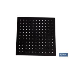 CABEZAL DE DUCHA CUADRADO EXTRAFINO DE ACERO INOXIDABLE 304 NEGRO MATE 24,5 X 24,5 CM (PACK: 1 UDS)