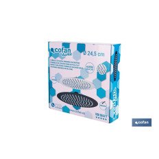 CABEZAL DE DUCHA REDONDO EXTRAFINO DE ACERO INOXIDABLE 304 NEGRO MATE Ø24,5 CM (PACK: 1 UDS)