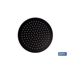 CABEZAL DE DUCHA REDONDO EXTRAFINO DE ACERO INOXIDABLE 304 NEGRO MATE Ø24,5 CM (PACK: 1 UDS)