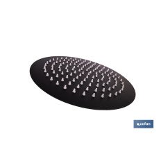 CABEZAL DE DUCHA REDONDO EXTRAFINO DE ACERO INOXIDABLE 304 NEGRO MATE Ø24,5 CM (PACK: 1 UDS)