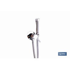 DUCHA HIGIÉNICA PARA INODORO AGUA FRÍA Y CALIENTE COLOR INOX 13 X 7,5 X 10 CM (PACK: 1 UDS)