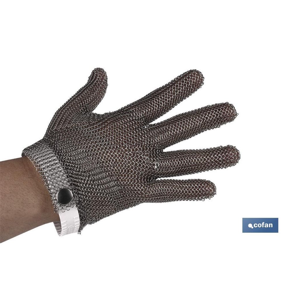GUANTE ANTICORTE ACERO INOX CARNICERO T-L (PACK: 1 UDS)
