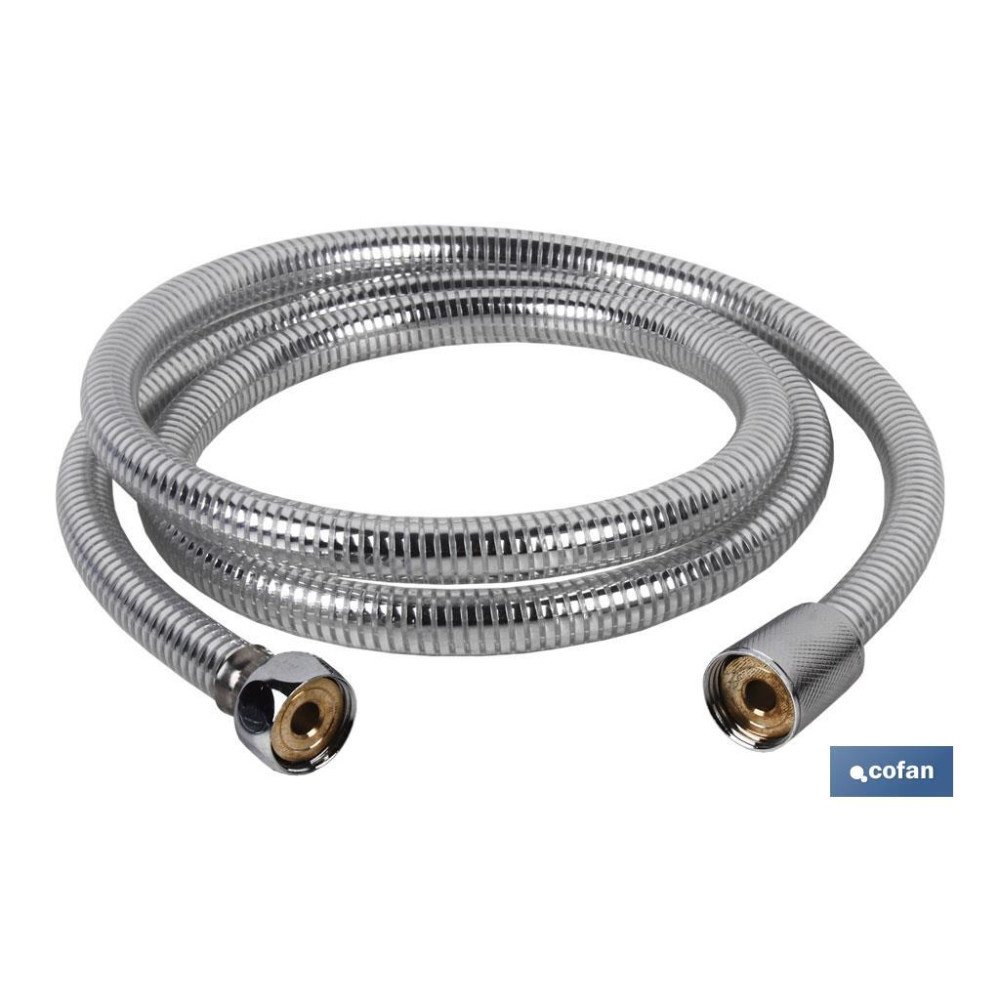 FLEXO DUCHA PVC PLATA/LATÓN 1,5M (PACK: 1 UDS)