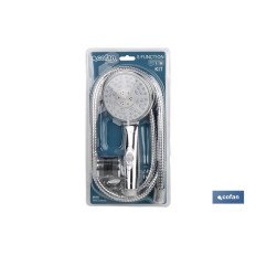 KIT DUCHA 5 FUNCIONES (MANGO+FLEXO+COLGADOR) (PACK: 1 UDS)