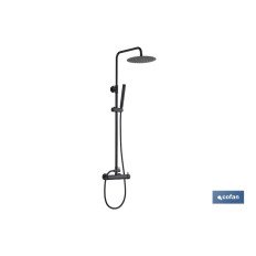 COLUMNA DUCHA NEGRA CON GRIFO MONOMANDO  80-140 (PACK: 1 UDS)