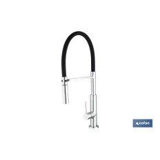 GRIFO COCINA MONOMANDO TUBO FLEXIBLE NEGRO 25 mm (PACK: 1 UDS)