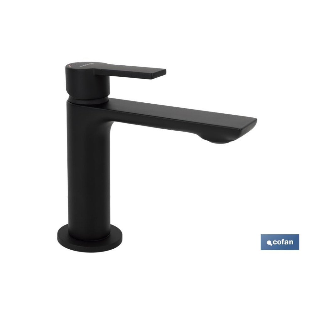GRIFO MONOMANDO LAVABO NEGRO MATE  25MM MODELO KERCH (PACK: 1 UDS)