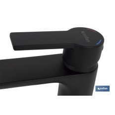GRIFO MONOMANDO LAVABO NEGRO MATE  25MM MODELO KERCH (PACK: 1 UDS)