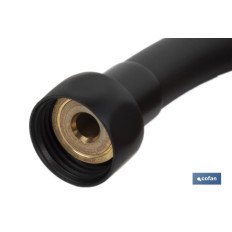 FLEXO DUCHA PVC NEGRO MATE 150 cm (PACK: 1 UDS)