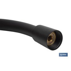 FLEXO DUCHA PVC NEGRO MATE 150 cm (PACK: 1 UDS)