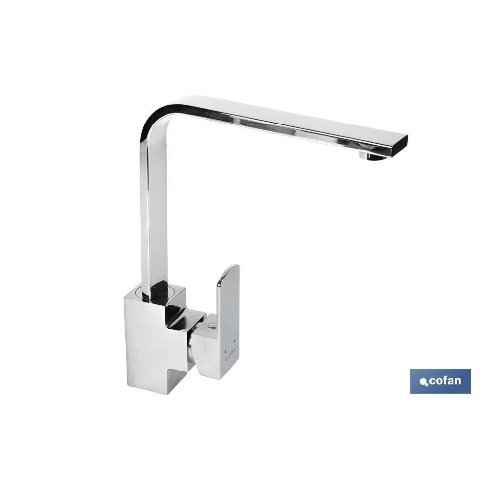 GRIFO DE COCINA MONOMANDO CON DISEÑO CUADRADO 35 MM (PACK: 1 UDS)