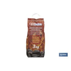 BOLSA BRIQUETAS CARBON VEGETAL 3 KGS (PACK: 1 UDS)