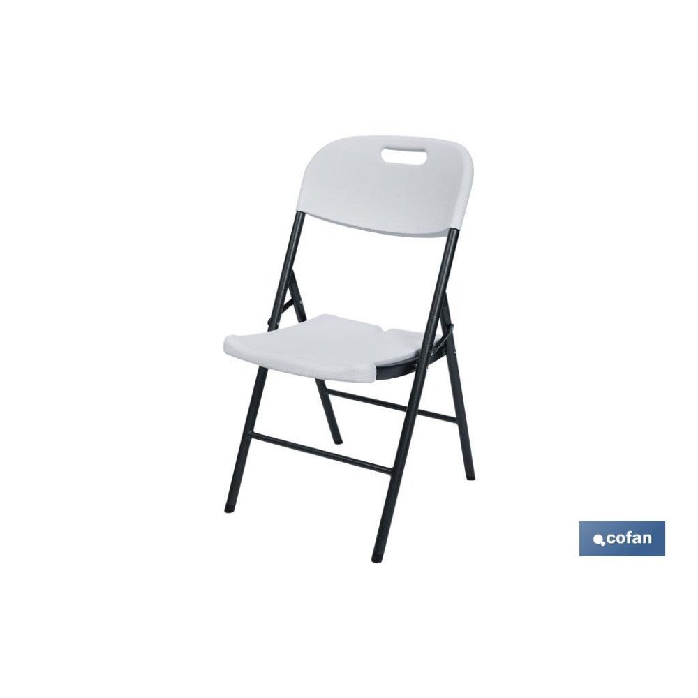 SILLA PLEGABLE BLANCA 46x53x88 cm (PACK: 2 UDS)