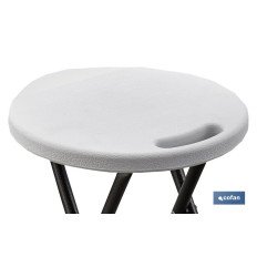 TABURETE PLEGABLE BLANCO 33x30x46cm venta unitaria (PACK: 1 UDS)