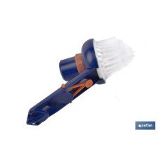CEPILLO CON ASPIRACIÓN PARA ESQUINAS DE PISCINAS Ø78 X 125 MM (PACK: 1 UDS)