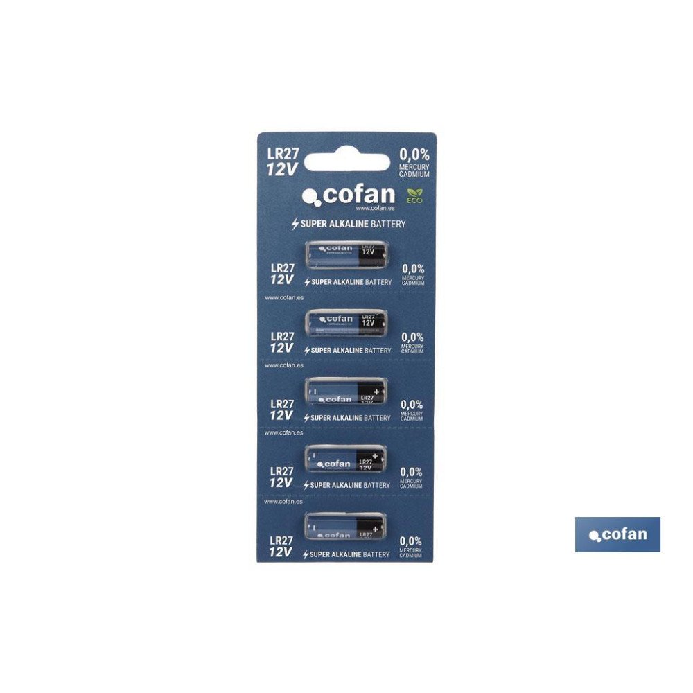 PILA ALCALINA LR27/12V (PACK: 50 UDS)
