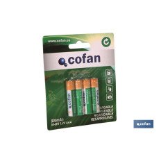 BLISTER 4 PILAS RECARGABLES AAA 900MAH VENTA UNITARIA (PACK: 1 UDS)