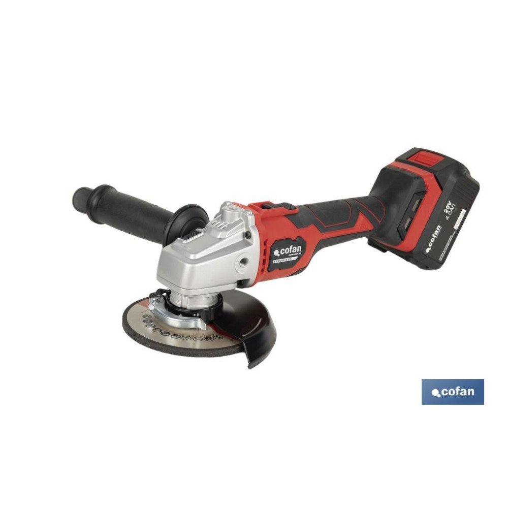 AMOLADORA A BATERÍA Li-ion 20 V 10.000 RPM - 115/125 MM (PACK: 1 UDS)