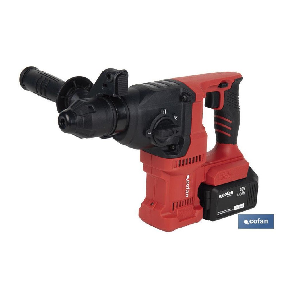 TALADRO MARTILLO PERFORADOR SDS-PLUS A BATERÍA Li-ion 20 V 1150 RPM (PACK: 1 UDS)