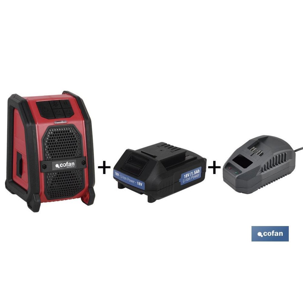 PACK DE ALTAVOZ BLUETOOTH, BATERIA 1.5AH Y CARGADOR (PACK: 1 UDS)