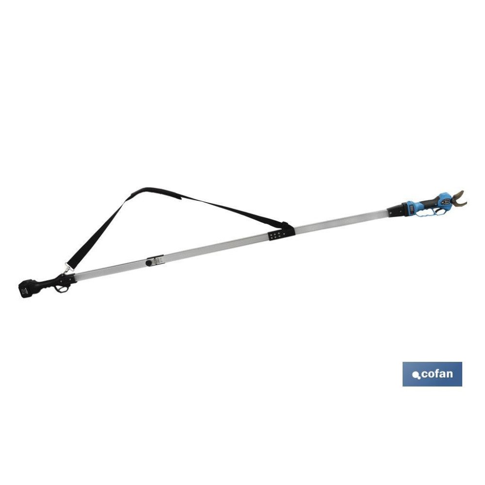 CONJUNTO TIJERAS DE PODAR A BATERÍA + PÉRTIGA EXTENSIBLE 190 CM (PACK: 1 UDS)