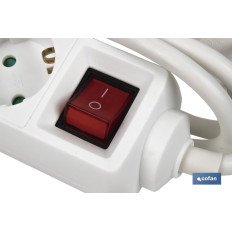 BASE MÚLTIPLE 4T. 1,4M CABLE C/INT. (16A-250V) (PACK: 1 UDS)