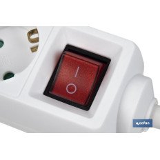 BASE MÚLTIPLE 5T. 1,4M CABLE C/INT. (16A-250V) (PACK: 1 UDS)