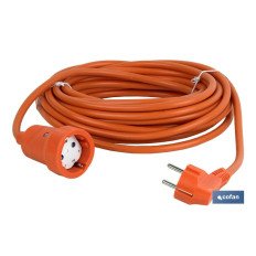 PROLONGADOR BIPOLAR CON T/T LATERAL 16A250V CABLE 10M NARANJA (PACK: 1 UDS)