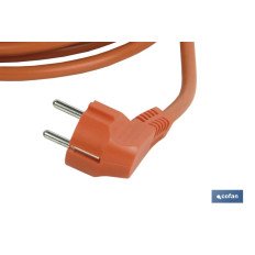 PROLONGADOR BIPOLAR CON T/T LATERAL 16A250V CABLE 10M NARANJA (PACK: 1 UDS)