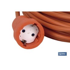 PROLONGADOR BIPOLAR CON T/T LATERAL 16A250V CABLE 25M NARANJA (PACK: 1 UDS)