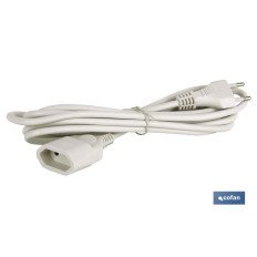 PROLONGADOR BIPOLAR 10A250V ESPIGAØ4 CABLE 3M BLANCO (PACK: 1 UDS)