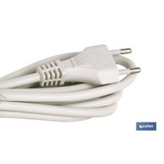 PROLONGADOR BIPOLAR 10A250V ESPIGAØ4 CABLE 3M BLANCO (PACK: 1 UDS)