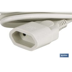 PROLONGADOR BIPOLAR 10A250V ESPIGAØ4 CABLE 3M BLANCO (PACK: 1 UDS)