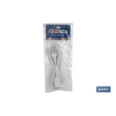 PROLONGADOR BIPOLAR 10A250V ESPIGAØ4 CABLE 3M BLANCO (PACK: 1 UDS)