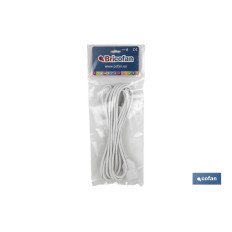 PROLONGADOR BIPOLAR 10A250V ESPIGAØ4 CABLE 5M BLANCO (PACK: 1 UDS)