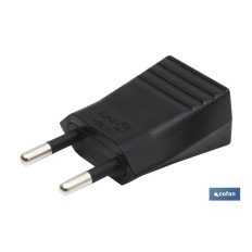 CLAVIJA BIPOLAR NEGRO (10A-250V) (PACK: 1 UDS)