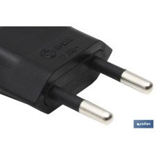 CLAVIJA BIPOLAR NEGRO (10A-250V) (PACK: 1 UDS)
