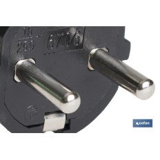 CLAVIJA BIPOLAR GOMA NEGRO (16A-250V) (PACK: 1 UDS)