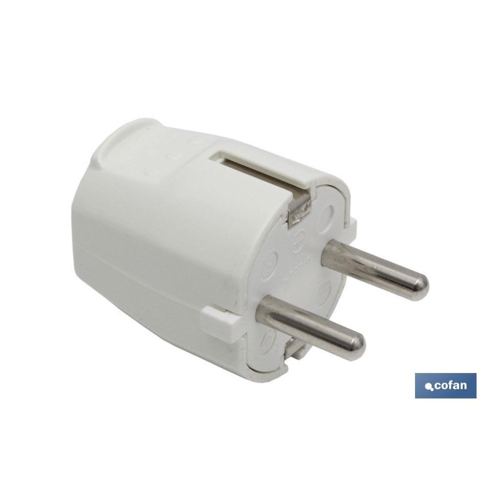 CLAVIJA BIPOLAR BLANCA (16A-250V) (PACK: 1 UDS)