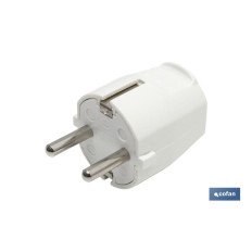 CLAVIJA BIPOLAR BLANCA (16A-250V) (PACK: 1 UDS)