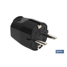 CLAVIJA BIPOLAR NEGRO (16A-250V) (PACK: 1 UDS)