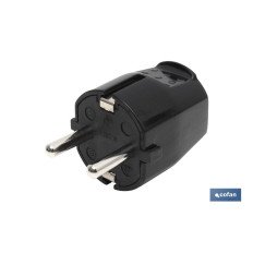 CLAVIJA BIPOLAR NEGRO (16A-250V) (PACK: 1 UDS)