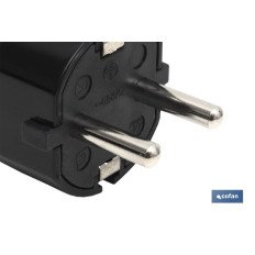 CLAVIJA BIPOLAR NEGRO (16A-250V) (PACK: 1 UDS)