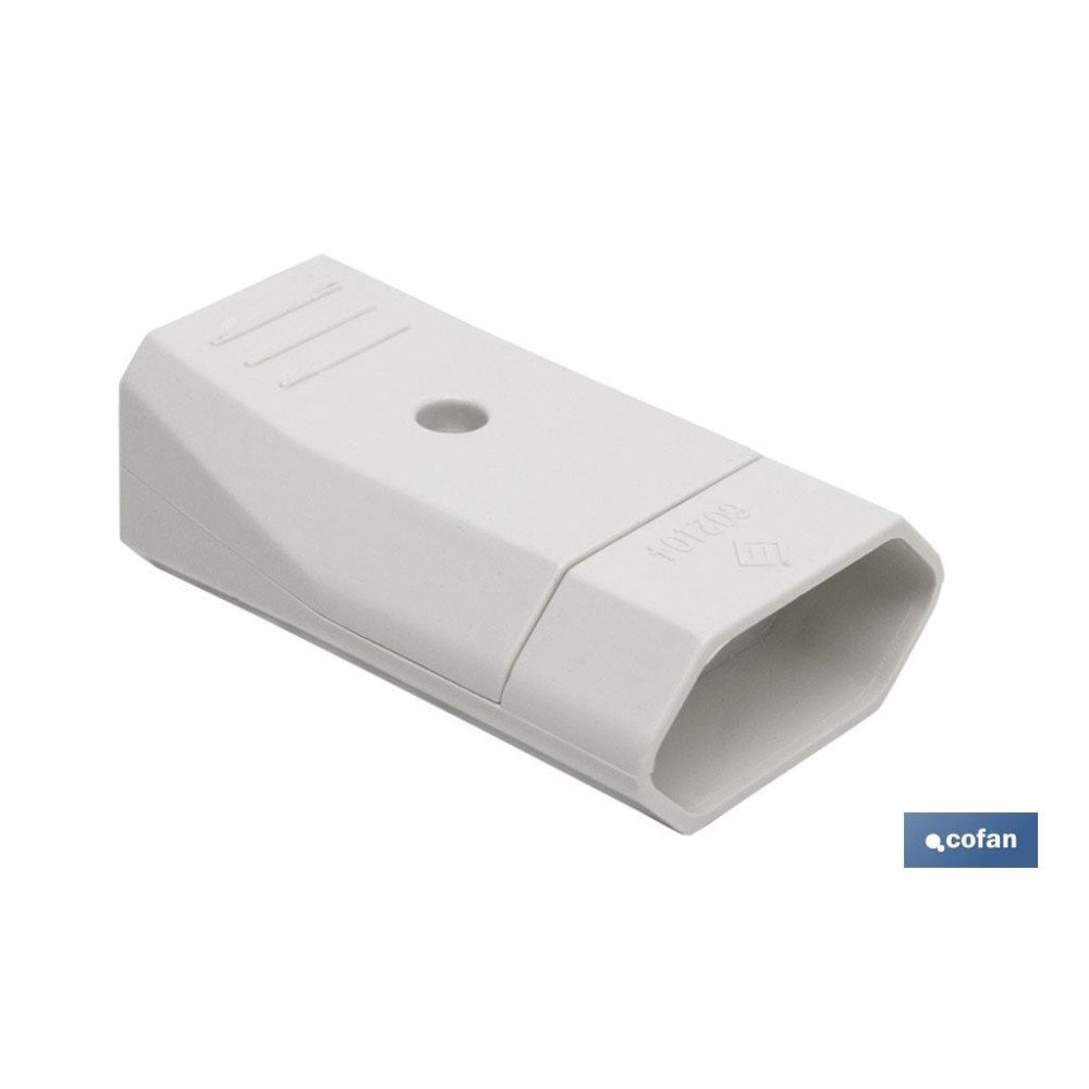 BASE ENCHUFE BIPOLAR AEREA BLANCA (10A-250V) (PACK: 1 UDS)