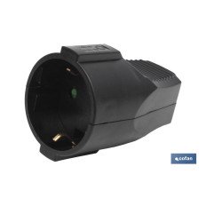 BASE ENCHUFE AEREA NEGRA (16A-250V) (PACK: 1 UDS)
